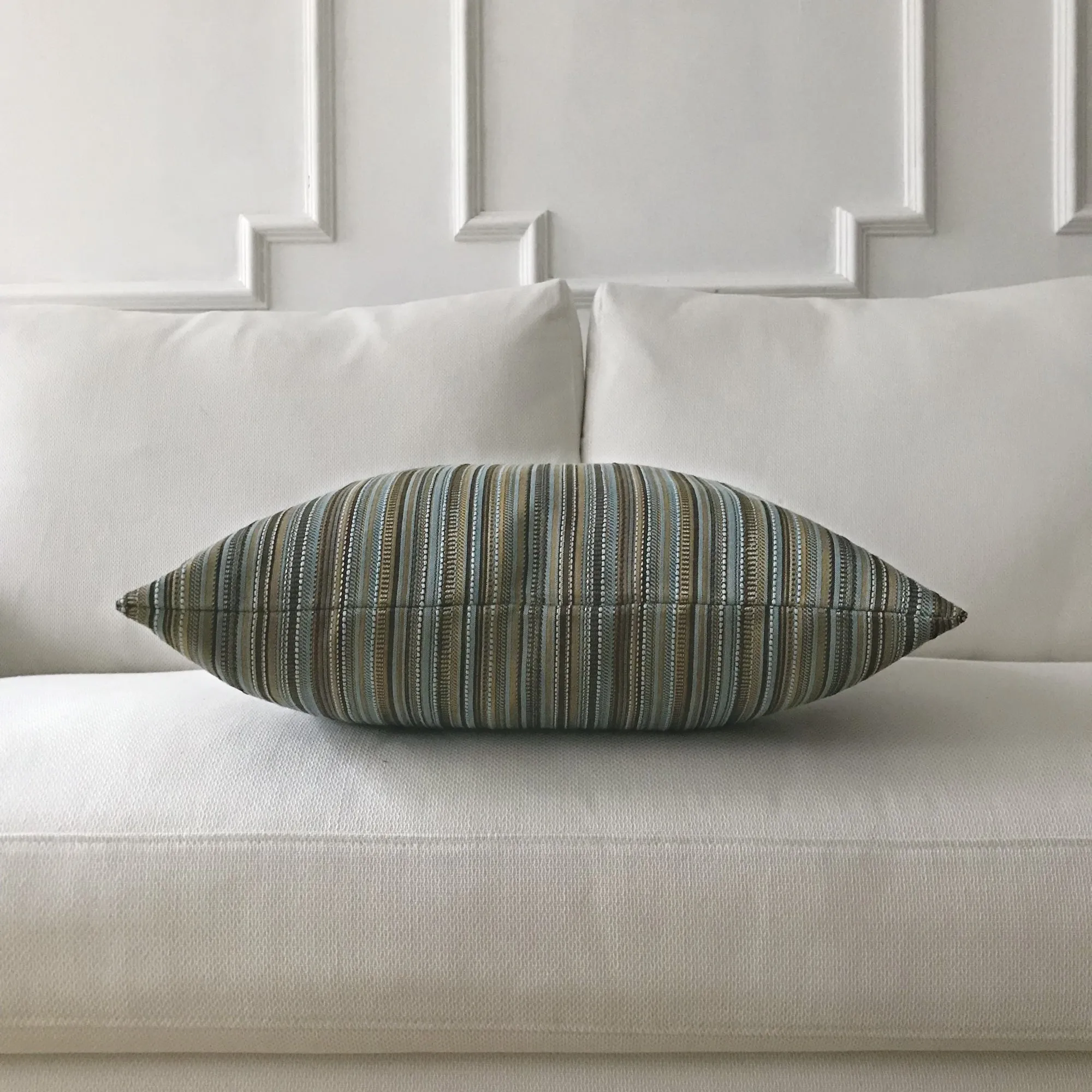 Multicolor Striped Throw Pillow Cover 20x20