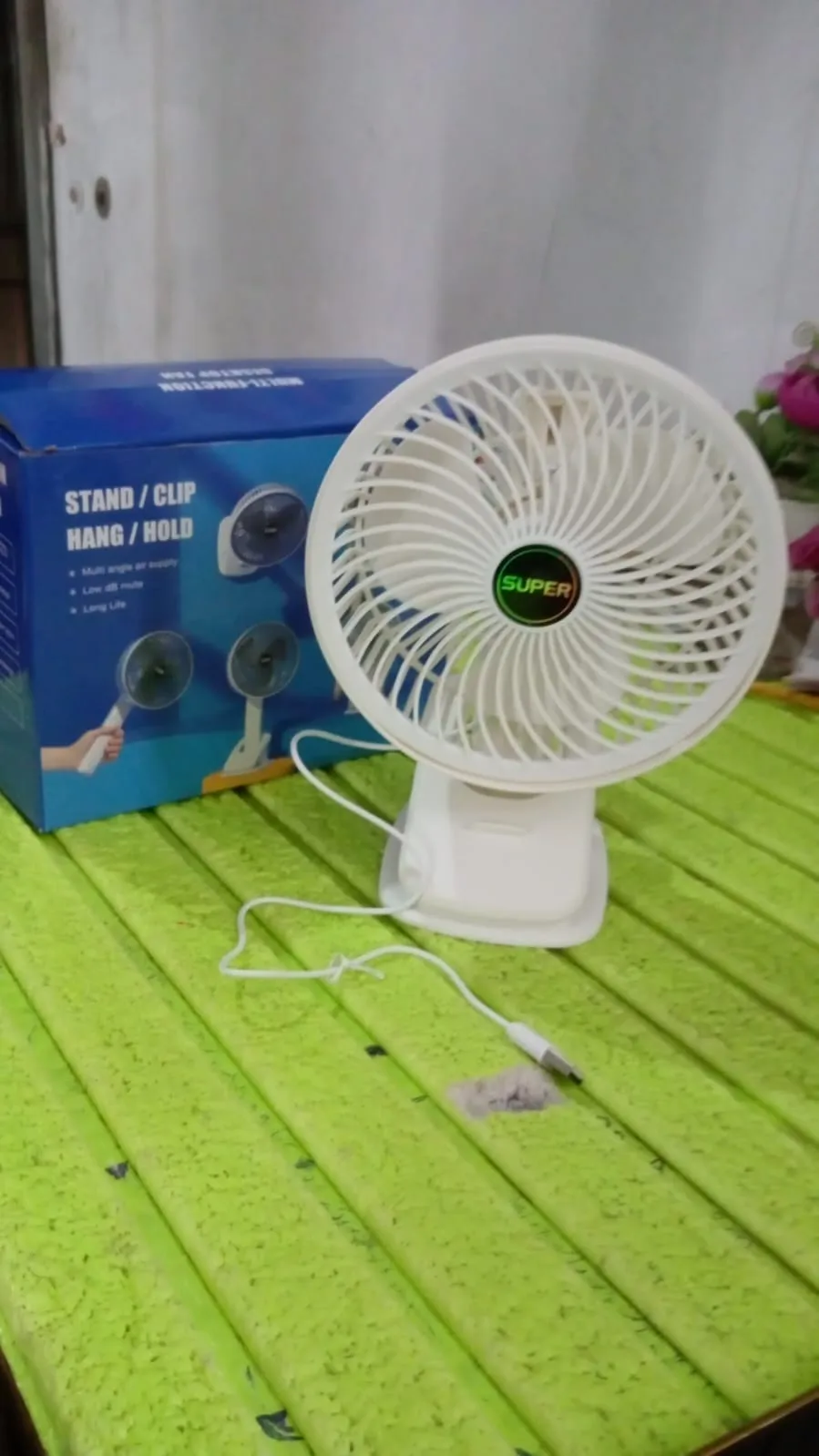 Multifunctional USB Desk Fan Clipped Fan (1 Pc / With Color Box)