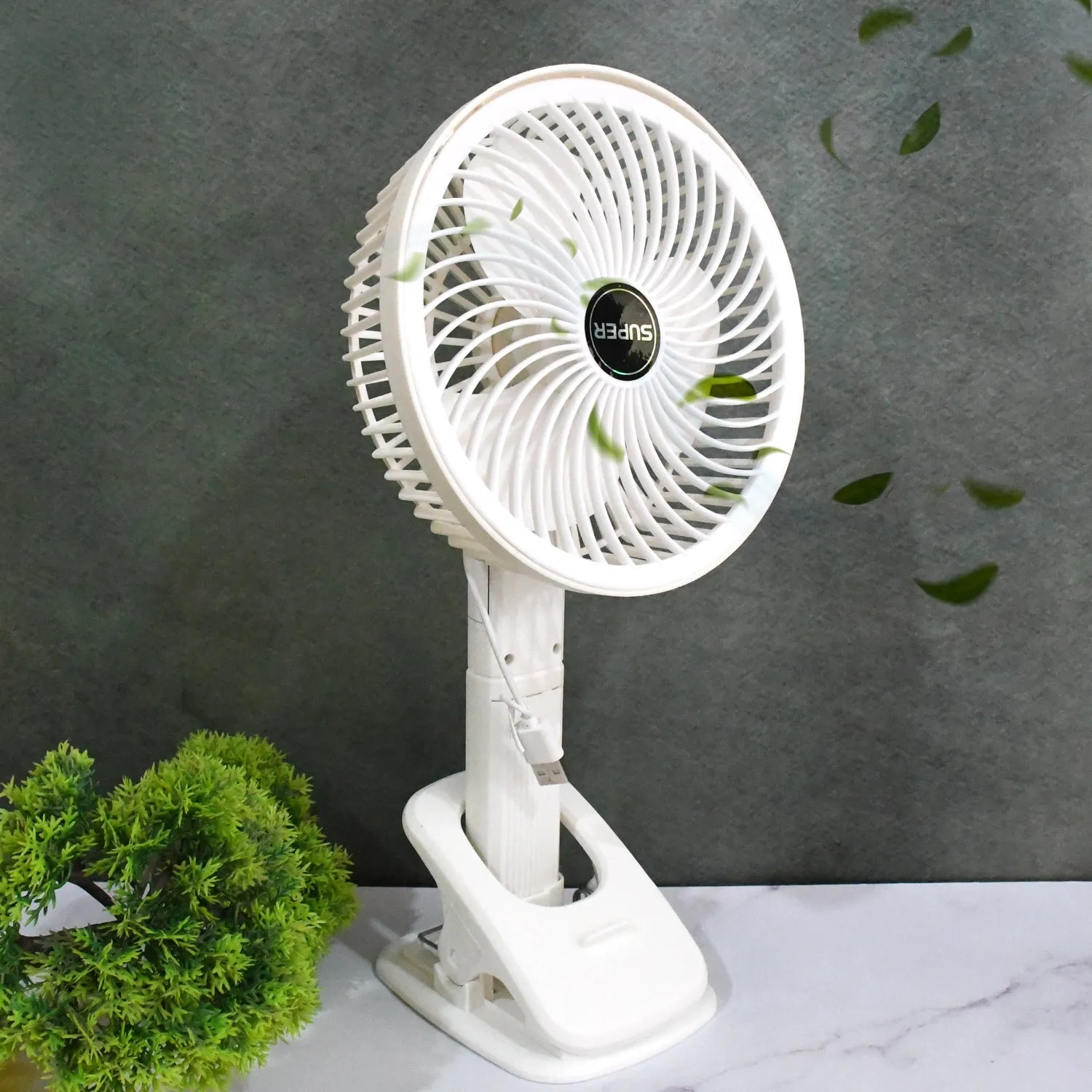 Multifunctional USB Desk Fan Clipped Fan (1 Pc / With Color Box)