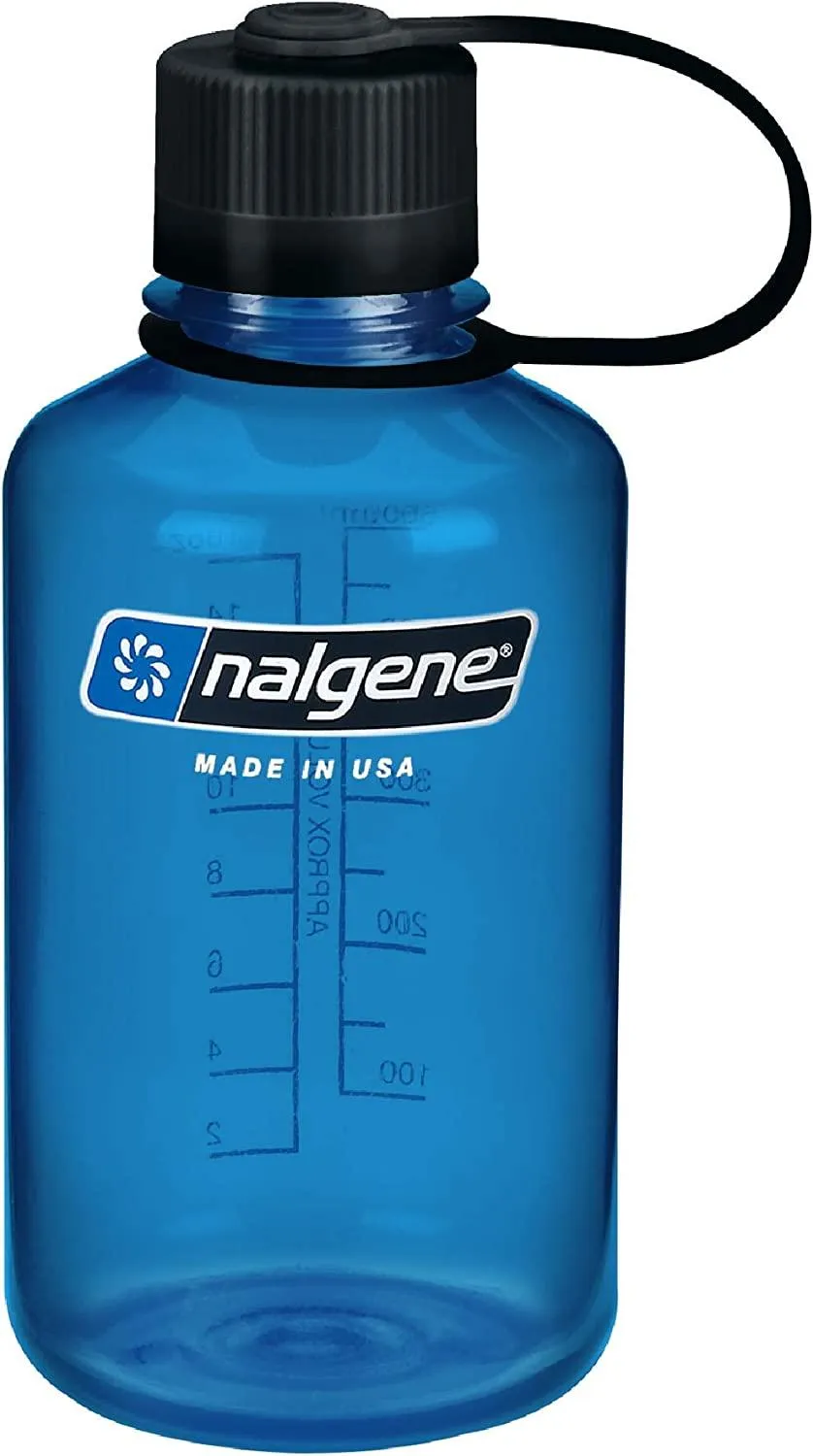 Nalgene Narrow Mouth 16oz Tritan Plastic Water Bottle, 16 Ounce Bottle