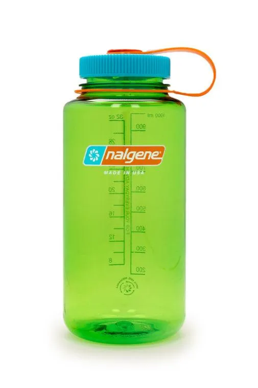 Nalgene Wide Mouth Tritan Plastic Water Bottle, 32 Ounce