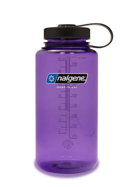 Nalgene Wide Mouth Tritan Plastic Water Bottle, 32 Ounce