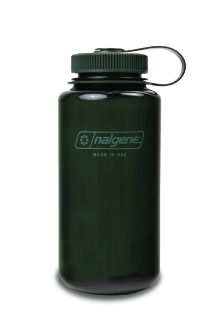 Nalgene Wide Mouth Tritan Plastic Water Bottle, 32 Ounce