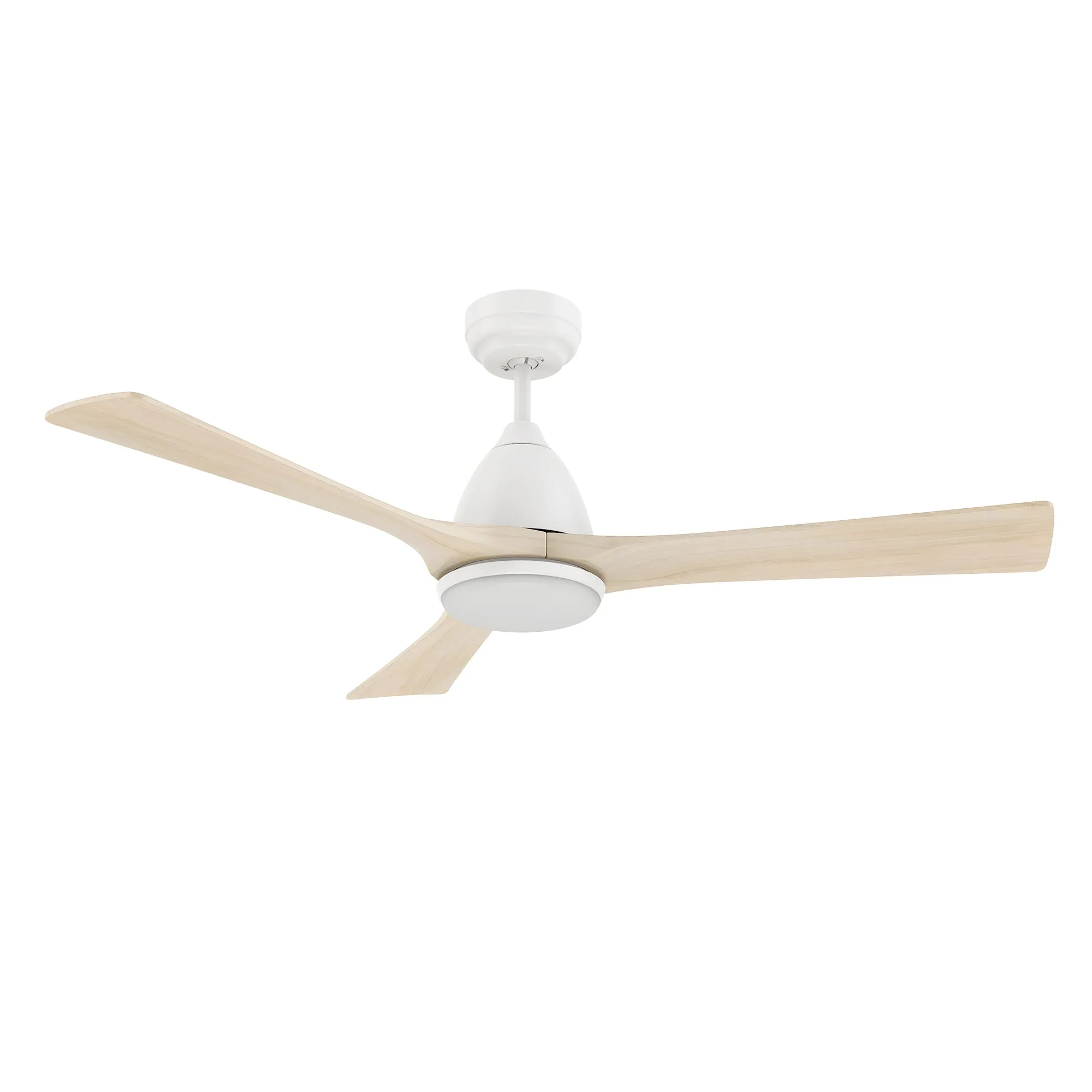 NICOLET 52 inch 3-Blade Smart Ceiling Fan with LED Light Kit & Remote- White/Whitewashed Walnut