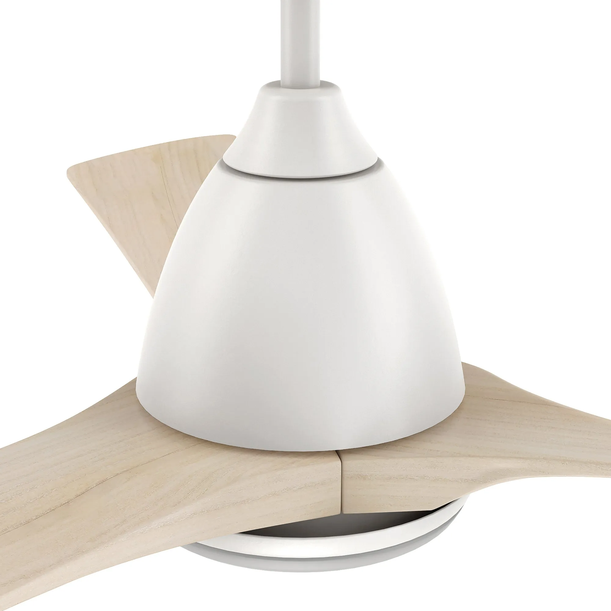 NICOLET 52 inch 3-Blade Smart Ceiling Fan with LED Light Kit & Remote- White/Whitewashed Walnut