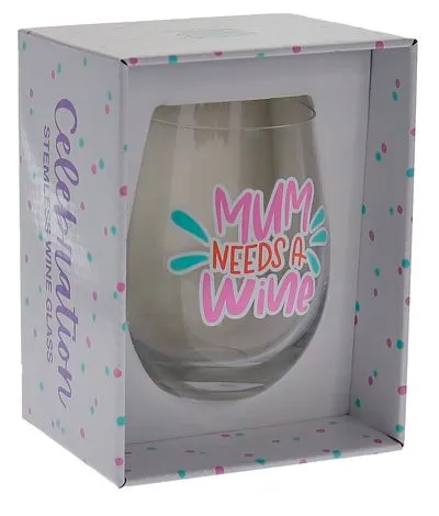 Novelty Stemless Wine Glass