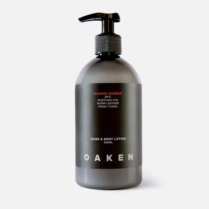 Oaken Lab - Hand & Body Lotion, Batavia Barber, 500ml