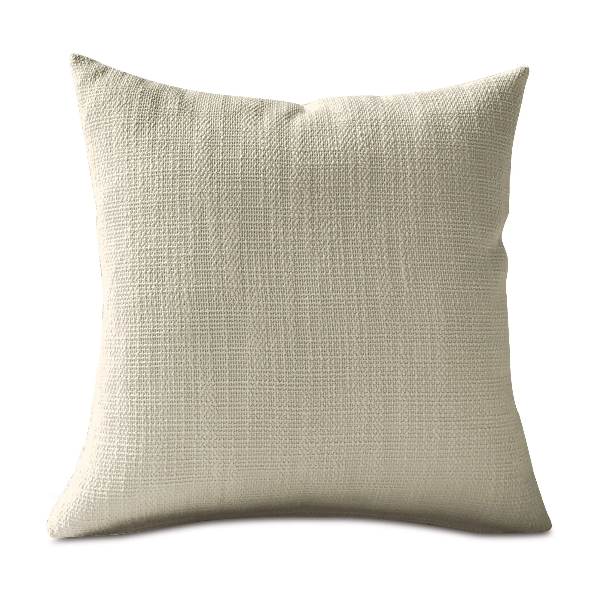 Off-White Solid Textured Throw Pillow Cover 18x18