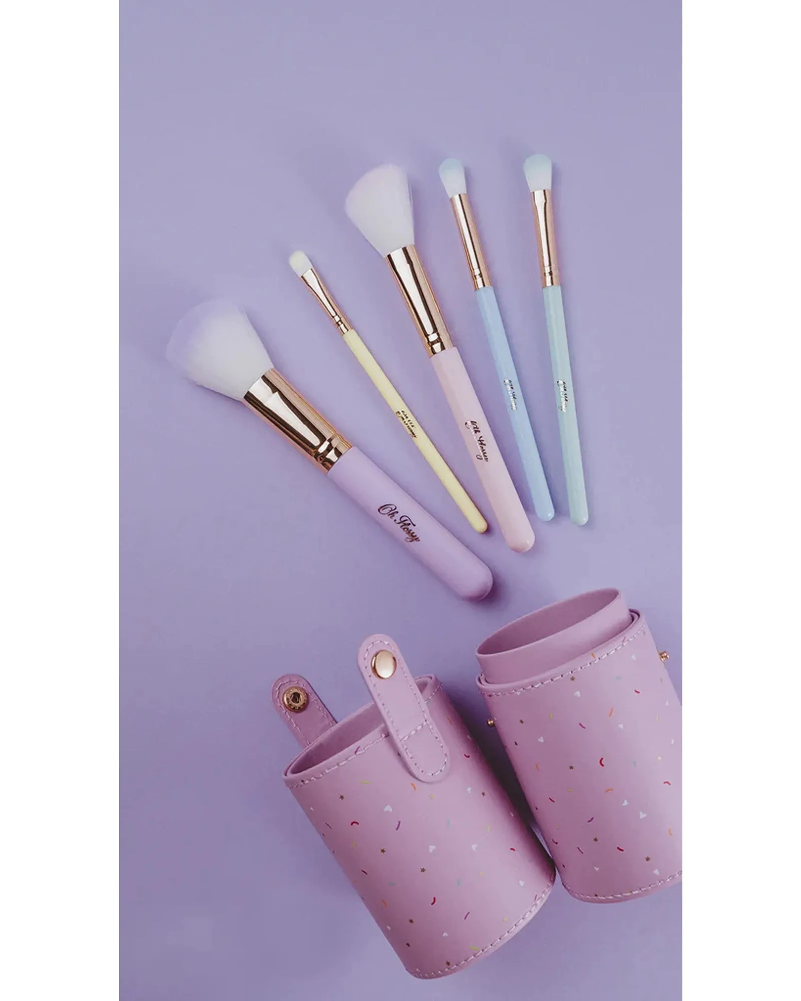 Oh Flossy 5 Piece Rainbow Brush Set