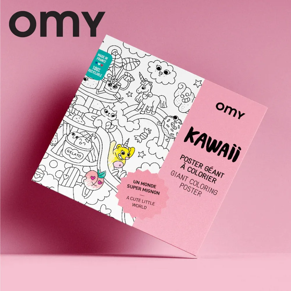 OMY Giant Coloring Poster - Kawaii (100 x 70cm)