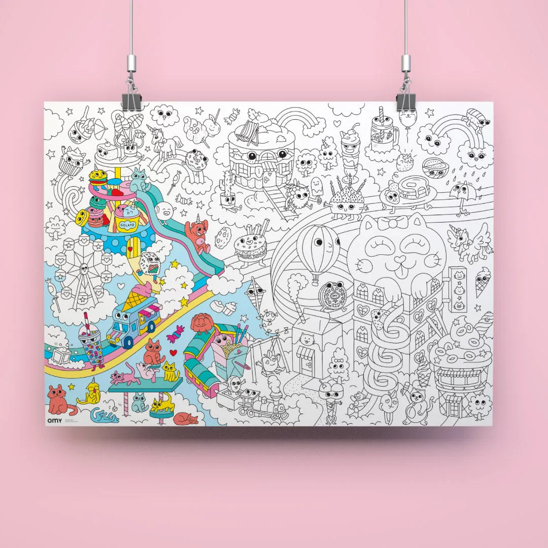 OMY Giant Coloring Poster - Kawaii (100 x 70cm)