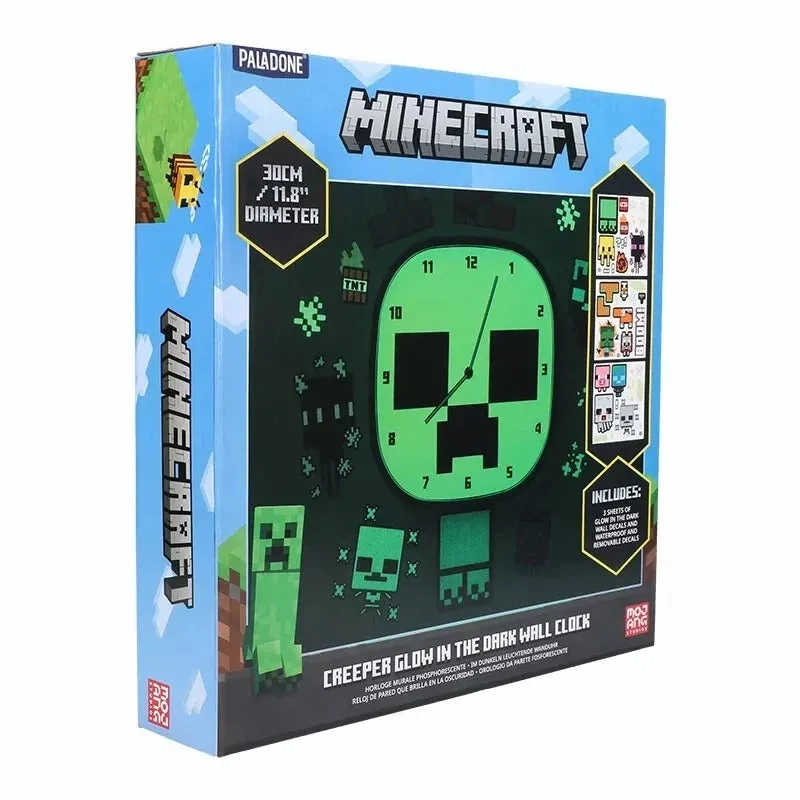 Paladone Minecraft Creeper Glow In The Dark Wall Clock