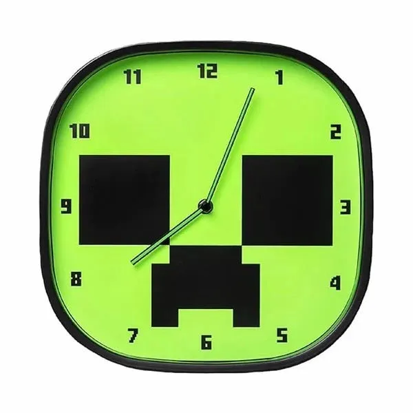 Paladone Minecraft Creeper Glow In The Dark Wall Clock