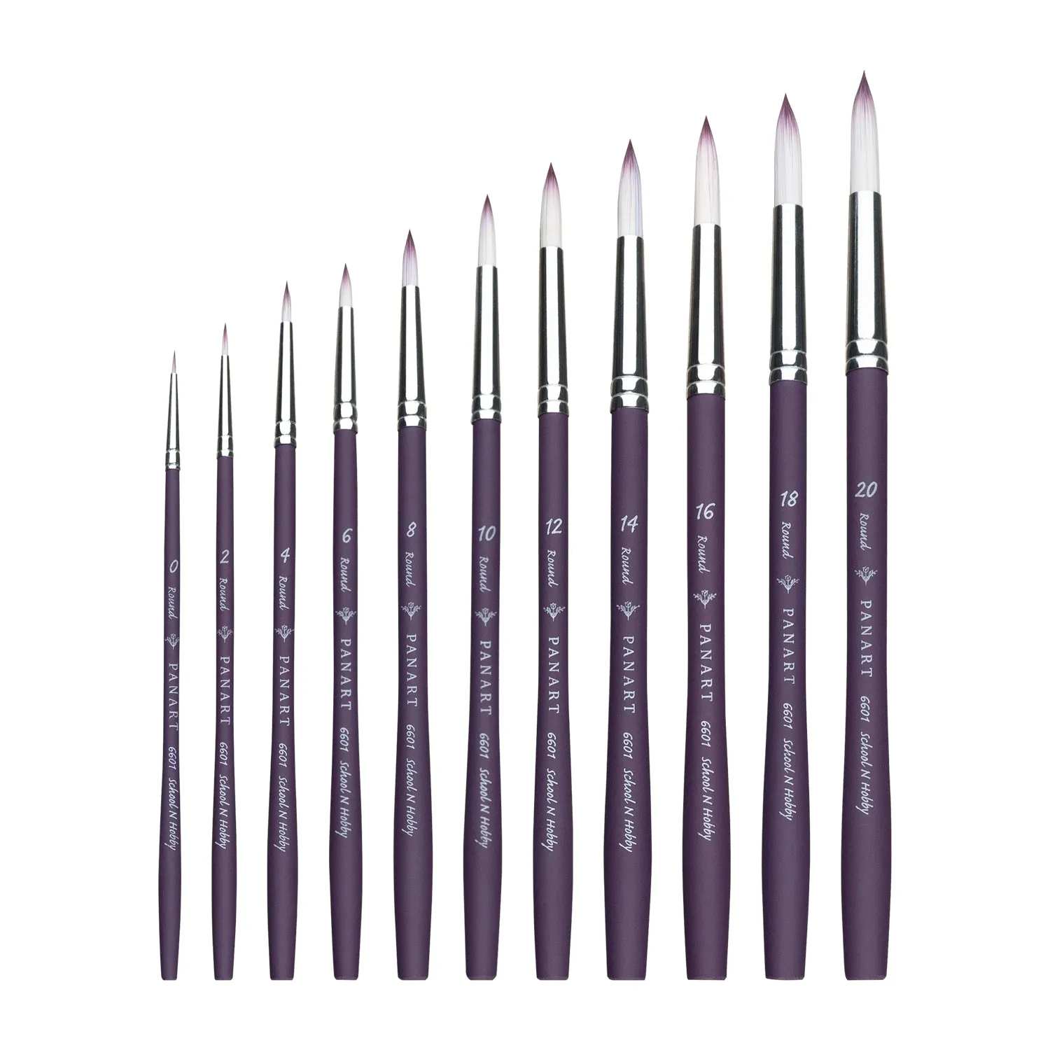 PANART TWO TONE SYNTHETIC FLAT SH BRUSH PACK 621-20