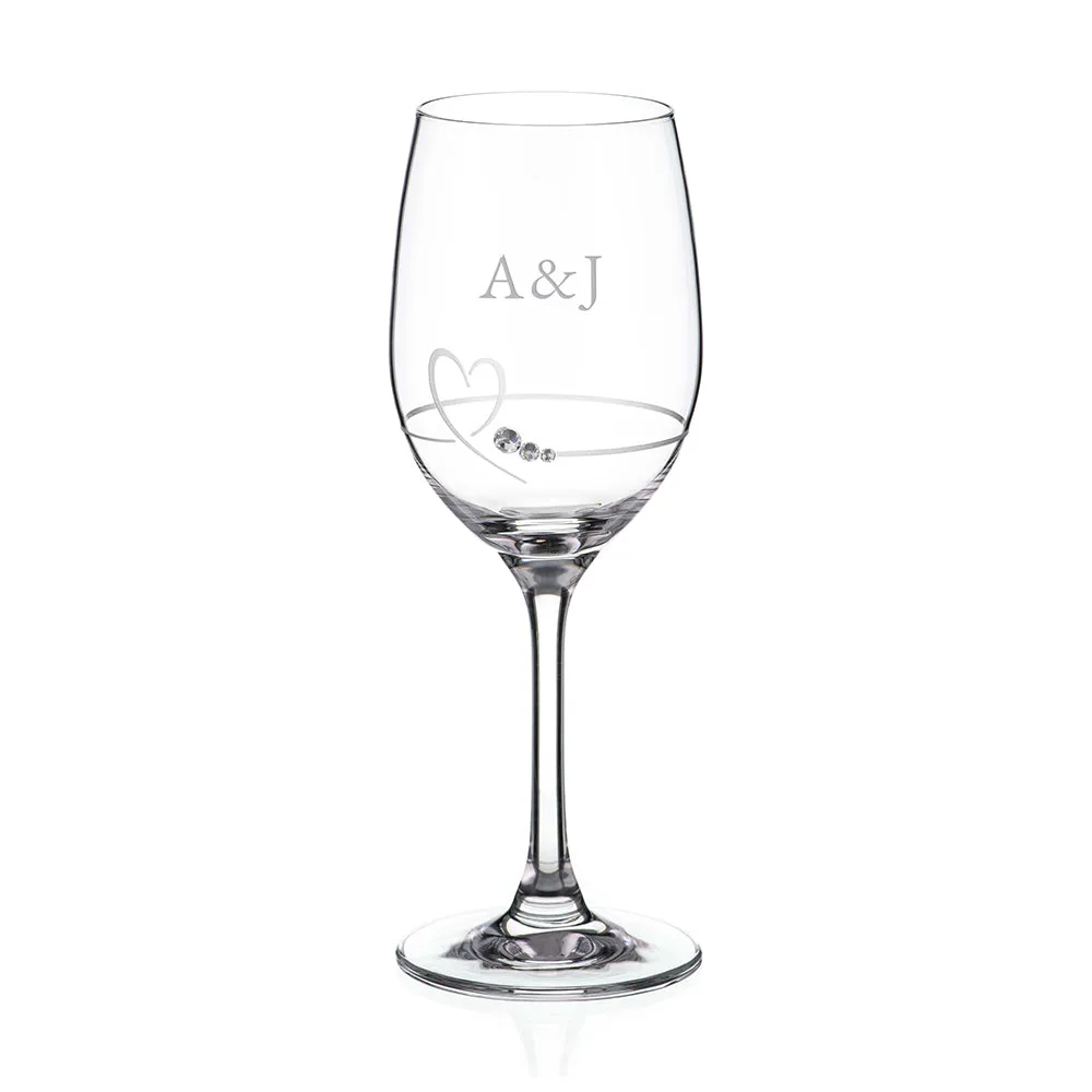 Personalised Petit Wine Glass With Swarovski Crystals