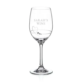 Personalised Petit Wine Glass With Swarovski Crystals