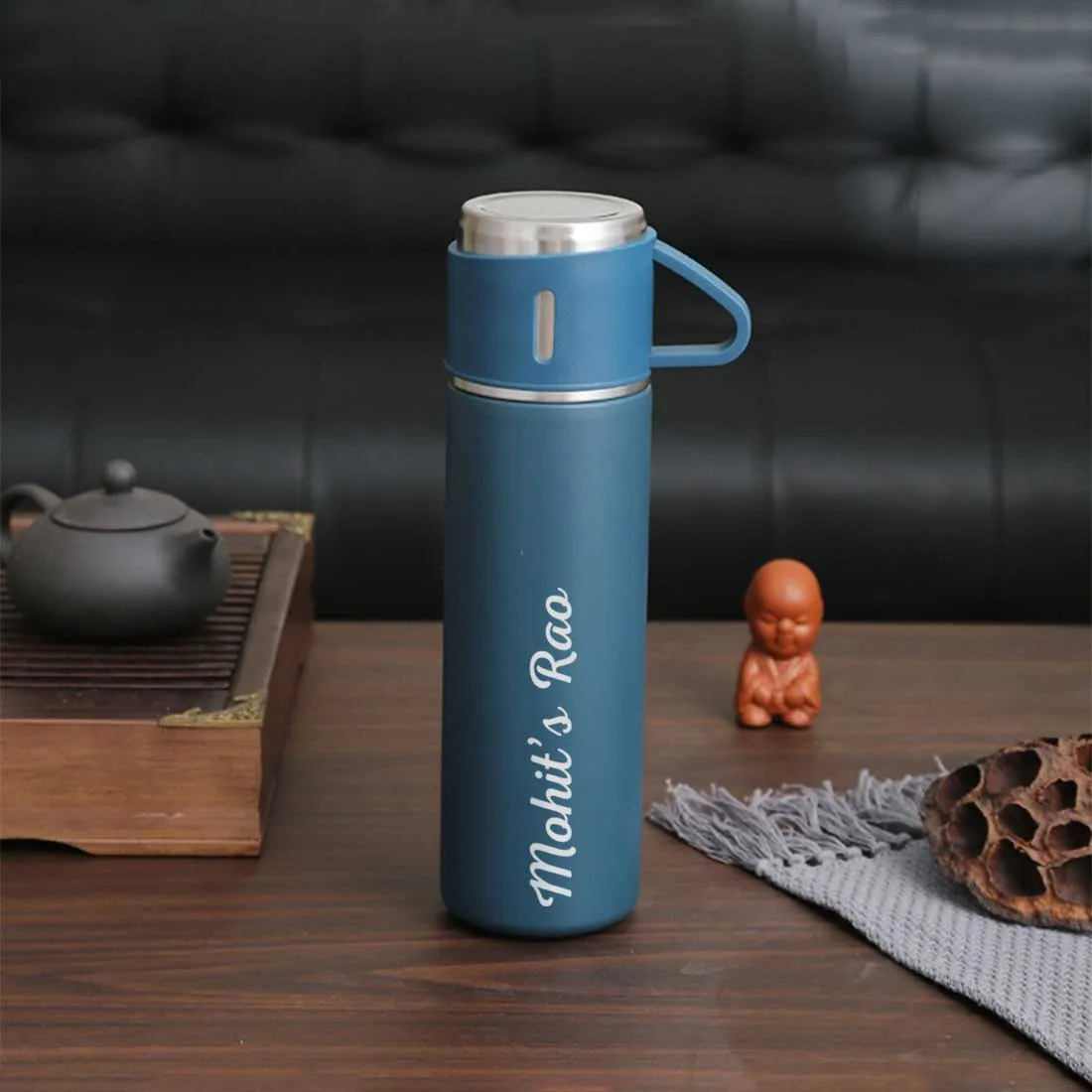 Personalized Thermos Cup Set Travel Coffee Tea Mug Flask Gift Box - Cuppa