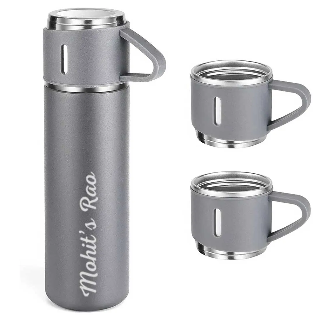 Personalized Thermos Cup Set Travel Coffee Tea Mug Flask Gift Box - Cuppa