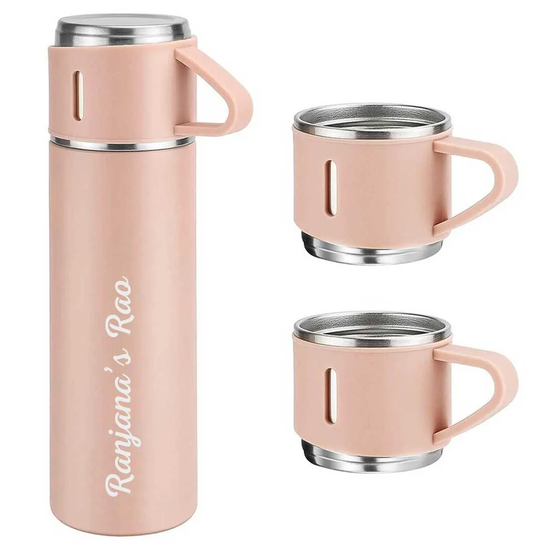 Personalized Thermos Cup Set Travel Coffee Tea Mug Flask Gift Box - Cuppa