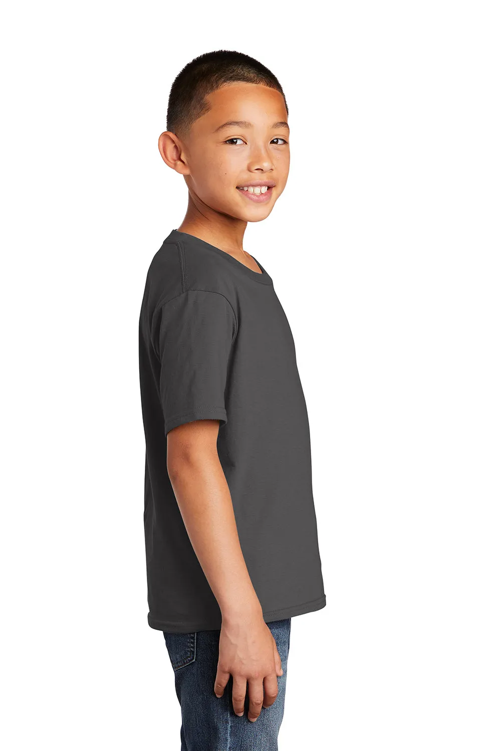 Port & Company Youth Fan Favorite Short Sleeve Crewneck T-Shirt - Charcoal Grey