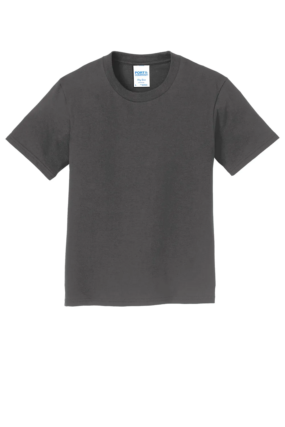 Port & Company Youth Fan Favorite Short Sleeve Crewneck T-Shirt - Charcoal Grey