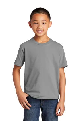 Port & Company Youth Fan Favorite Short Sleeve Crewneck T-Shirt - Medium Grey