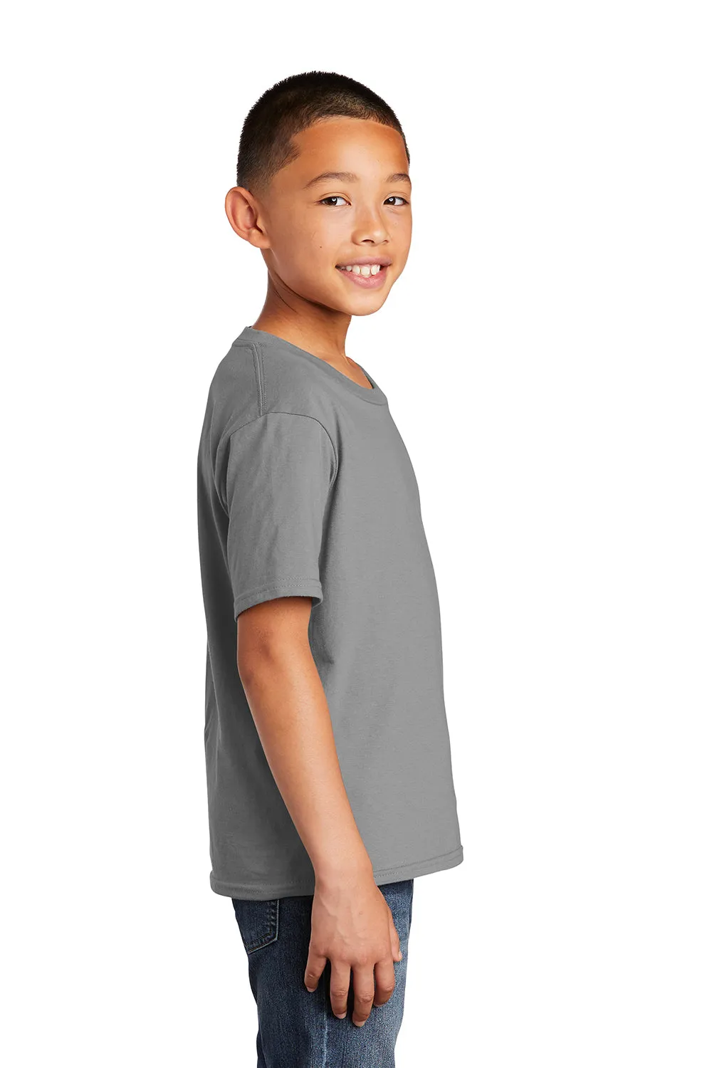 Port & Company Youth Fan Favorite Short Sleeve Crewneck T-Shirt - Medium Grey