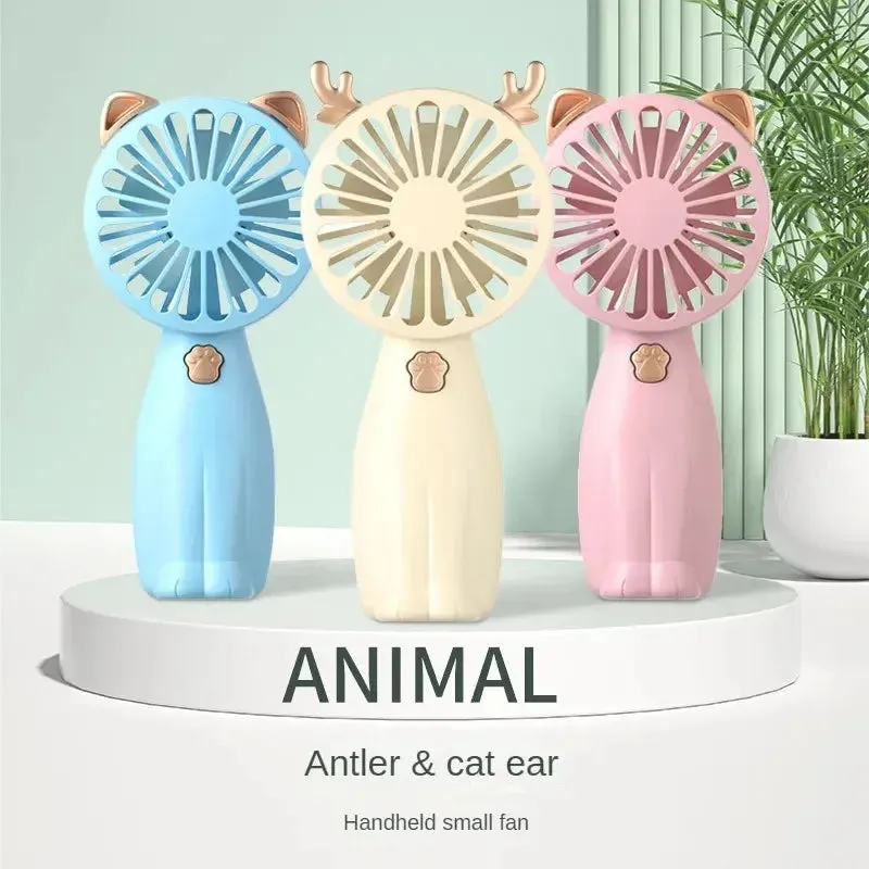 portable fan 2024 New Cute Small Fan Desktop Portable Mini Handheld Fan With USB Rechargeable Summer Cooling Mini Air Conditioner Air Cooler