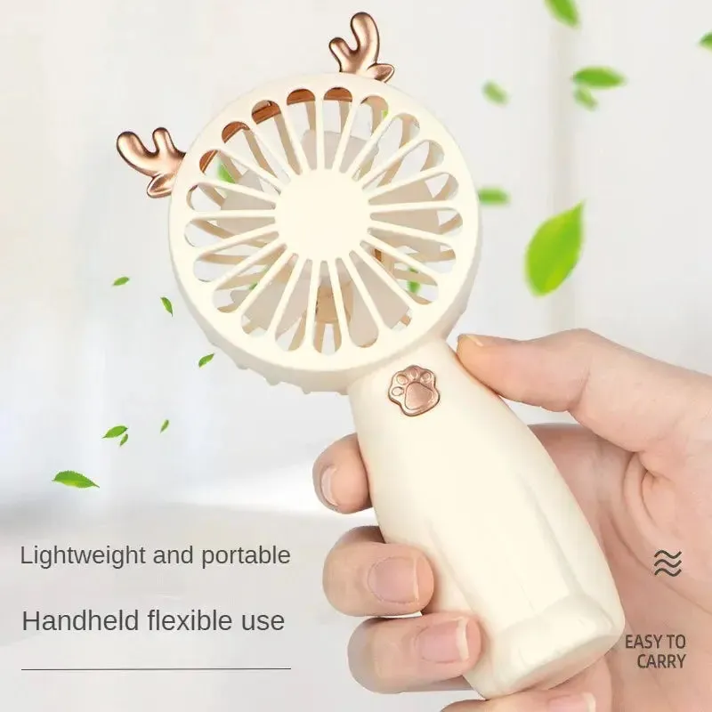 portable fan 2024 New Cute Small Fan Desktop Portable Mini Handheld Fan With USB Rechargeable Summer Cooling Mini Air Conditioner Air Cooler