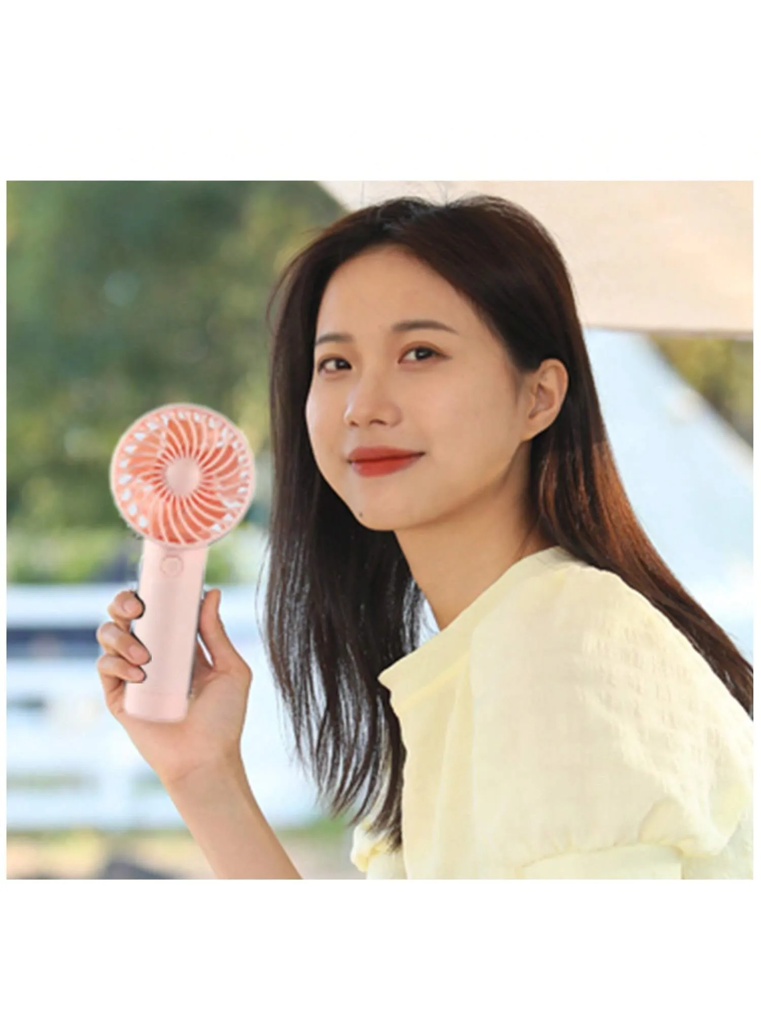 Portable Handheld Fan, 3 Speed Mini USB Fan, 500mAh Rechargeable Battery Fan, Beach Accessories, Small Personal Eyelash Fan For Women Makeup, Office, Outdoor, Summer