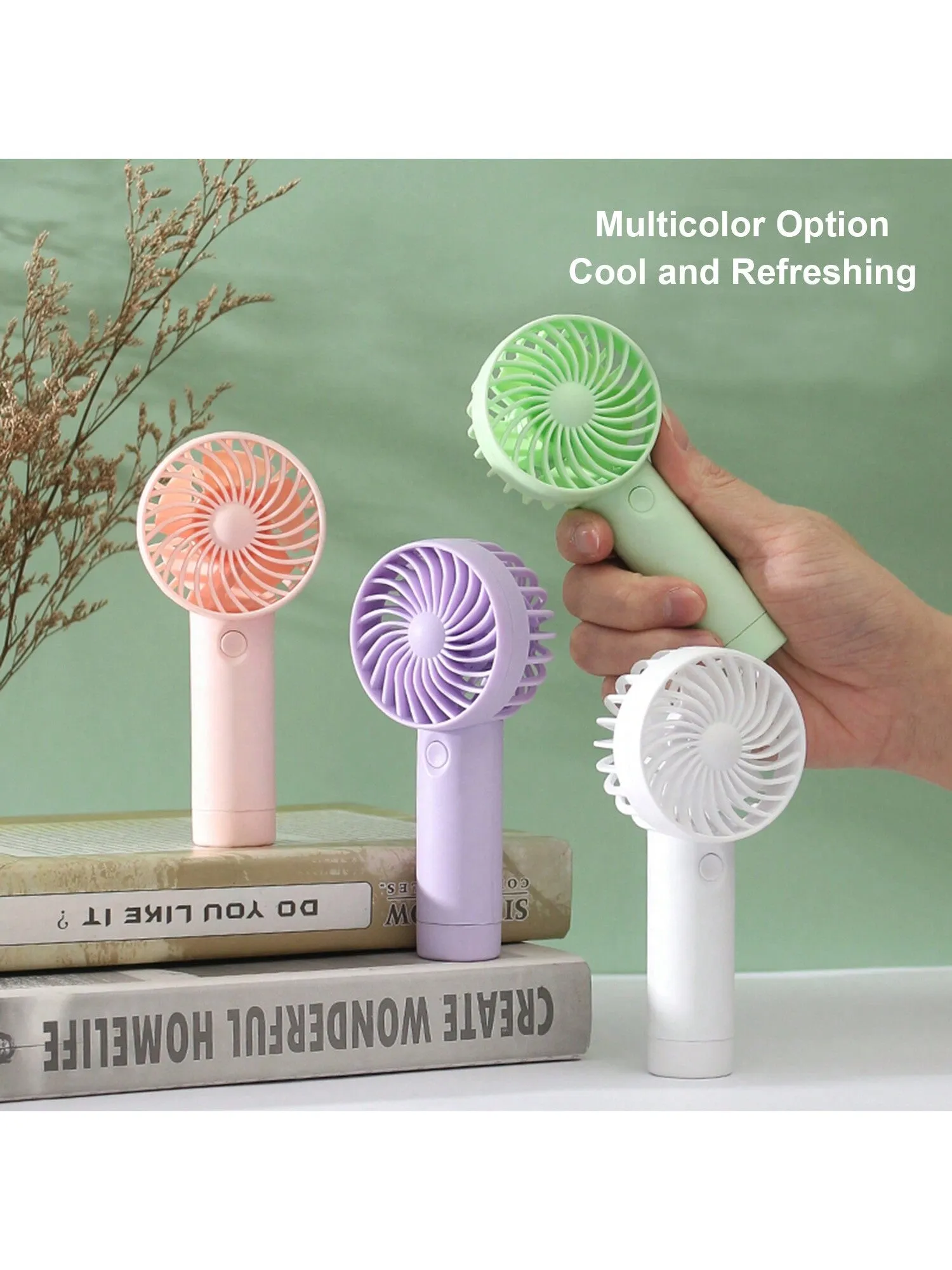 Portable Handheld Fan, 3 Speed Mini USB Fan, 500mAh Rechargeable Battery Fan, Beach Accessories, Small Personal Eyelash Fan For Women Makeup, Office, Outdoor, Summer