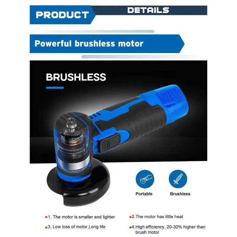 PROSTORMER- 12V Mini Brushless Angle Grinder Cordless| AU/US/EU/UK Plug Optional