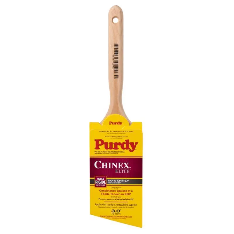 Purdy Chinex Elite Glide 3 in. Extra Stiff Angle Trim Paint Brush