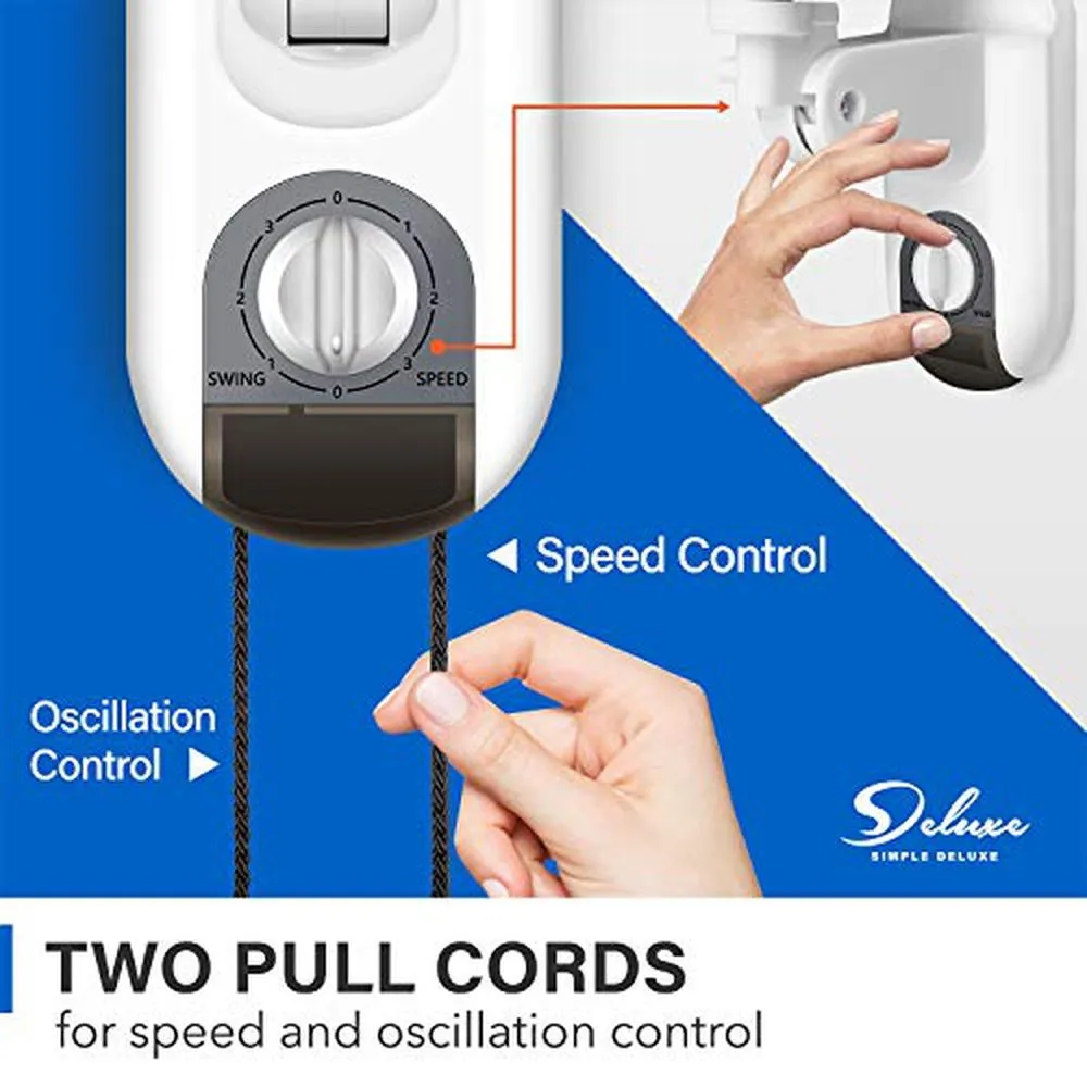 Quiet Operation Household Wall Mount Fans Oscillating, 2 Pack