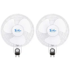 Quiet Operation Household Wall Mount Fans Oscillating, 2 Pack