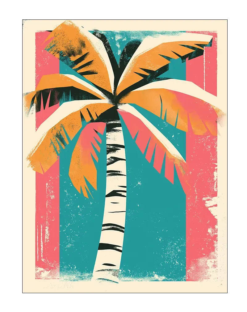 Retro Palm Poster