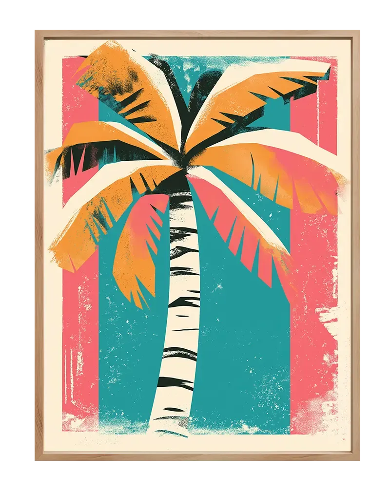 Retro Palm Poster