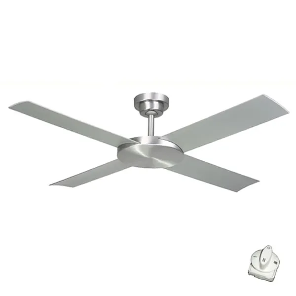 Revolution 2 Ceiling Fan with Wall Control by Hunter Pacific – Brushed Aluminium 52″ (2 LEFT!)