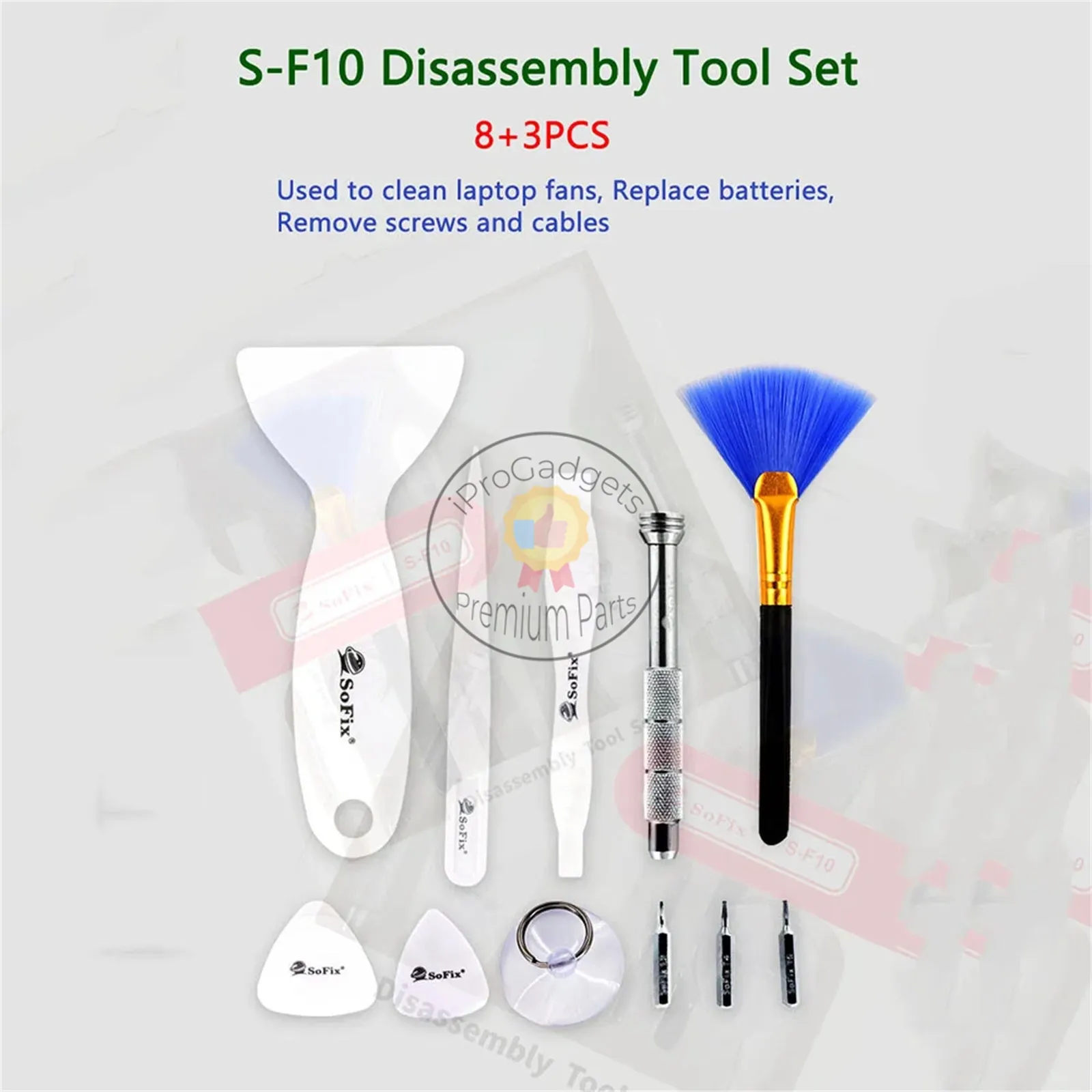 S-F10 Disassembly Tool Set for Macbook Laptop Tablet Used to Clean Machine Fans Replace Batteries Remove Screws and Cables