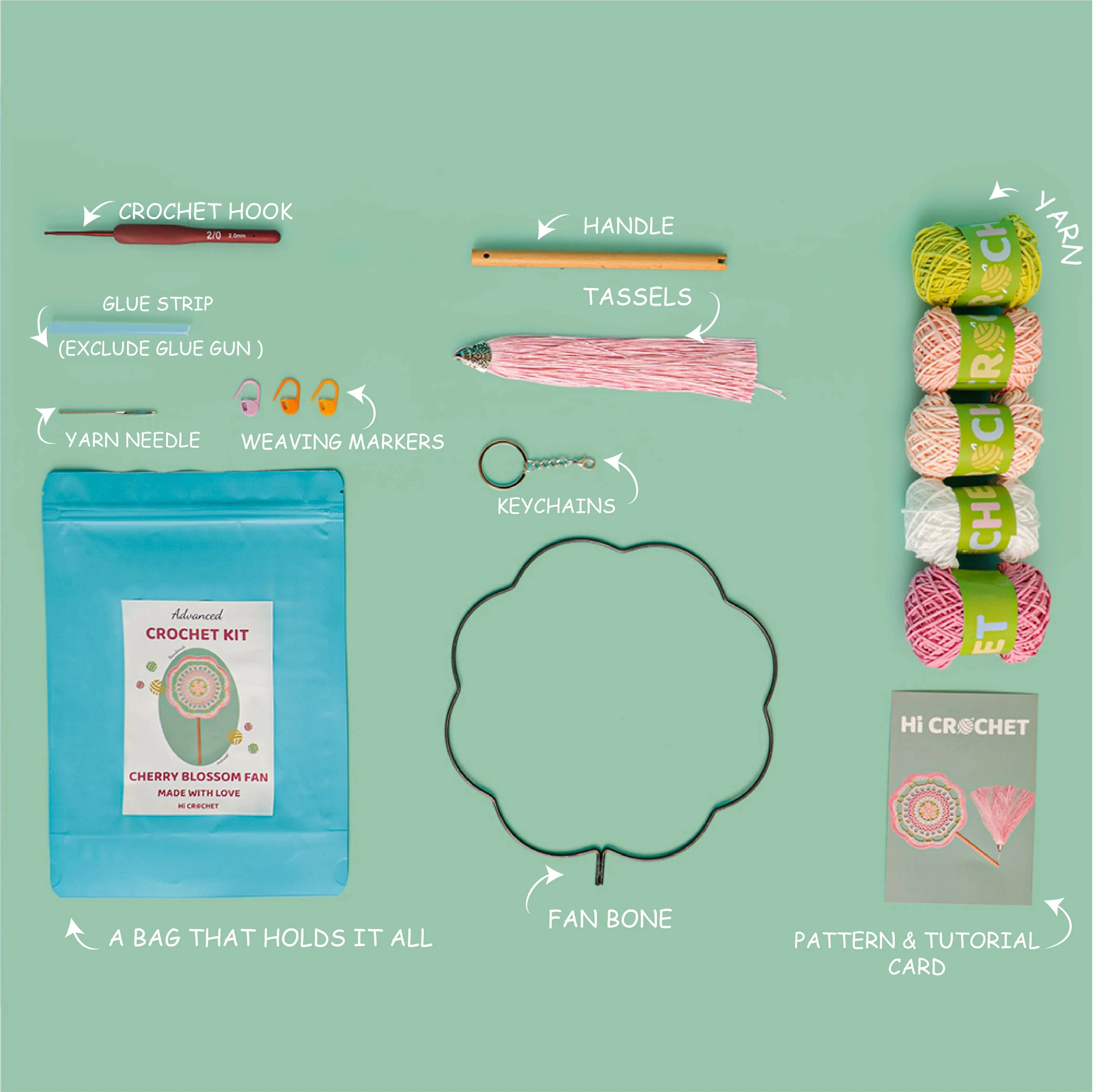 Sakura Fan Crochet Kit