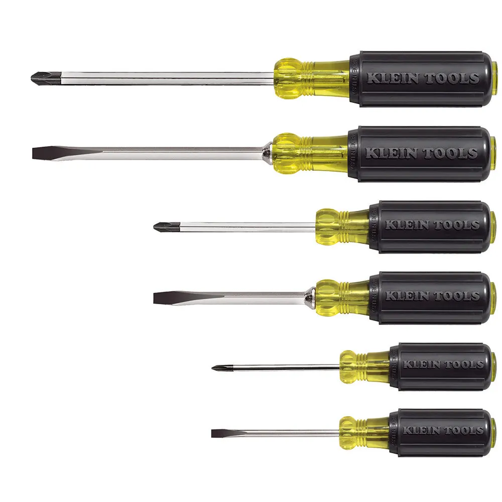 Screwdriver Set, Cushion Grip, 6-Piece