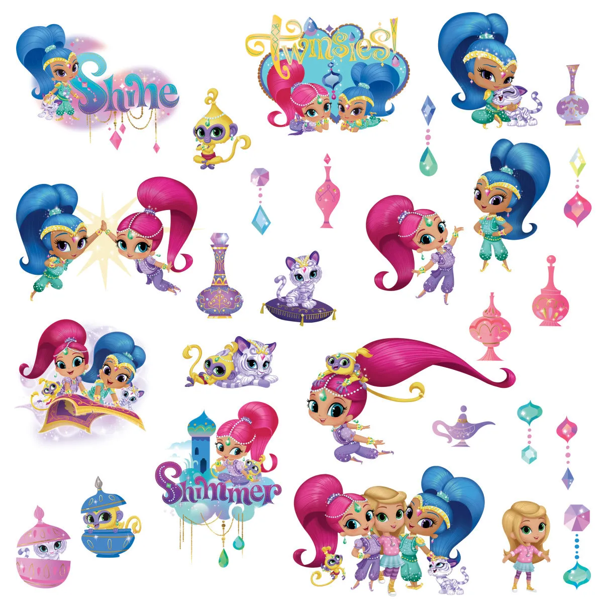 SHIMMER AND SHINE PEEL AND STICK WALL DECALS