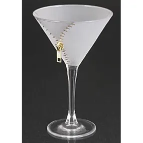 Silver Zipper Martini Glass