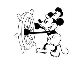 Steamboat Willie - Sports Water Bottle