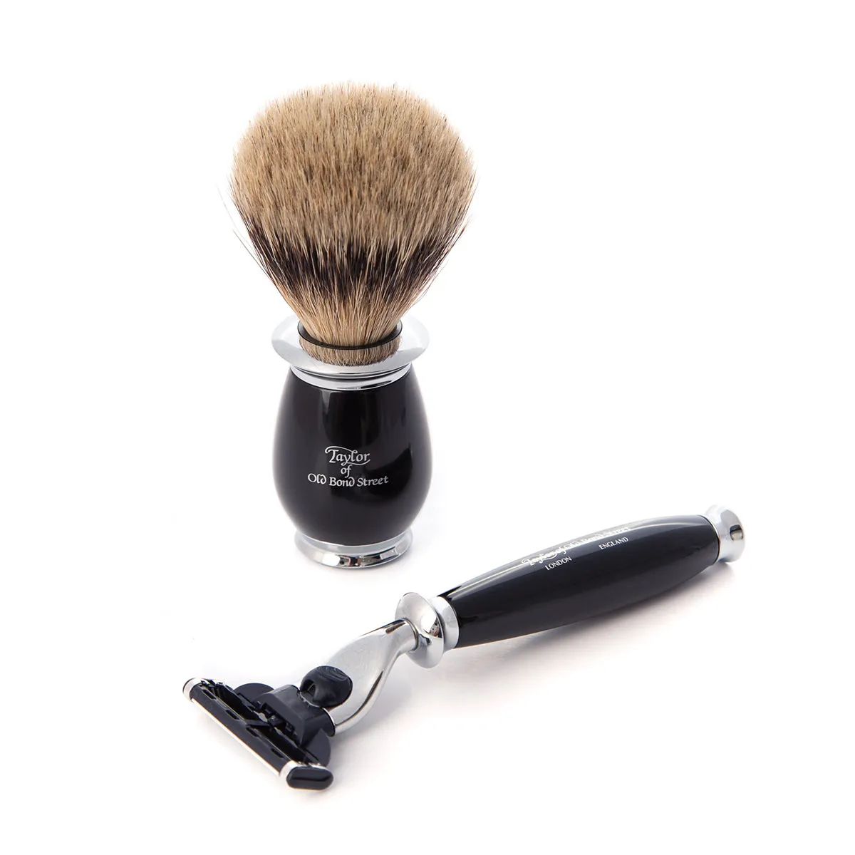 Super Badger Mach3 Shaving Set in Black