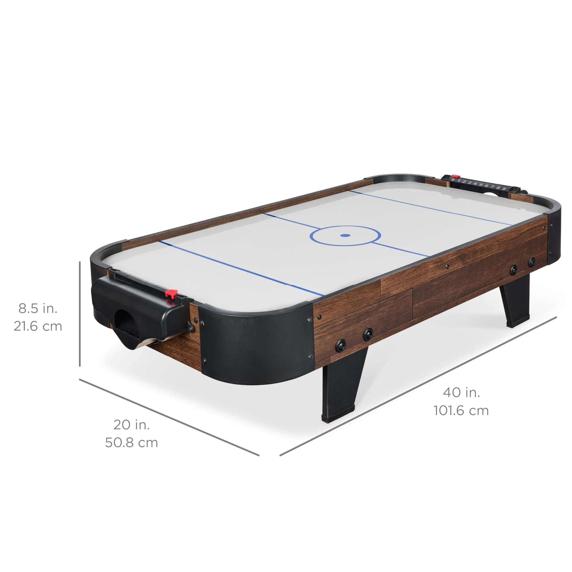 Tabletop Air Hockey Arcade Game Table w/ 2 Pucks, 2 Strikers - 40in