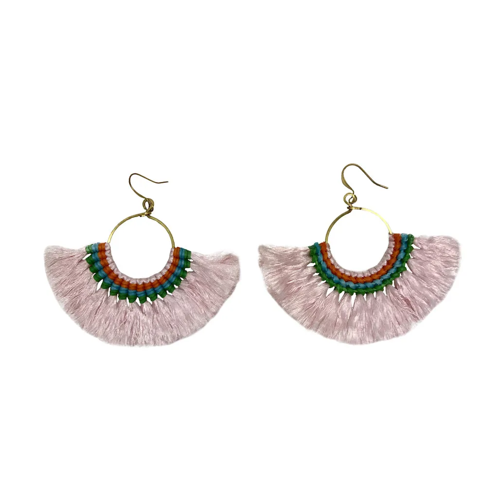 Tassel Fan Earrings - Handcrafted & Fair Trade