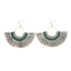 Tassel Fan Earrings - Handcrafted & Fair Trade