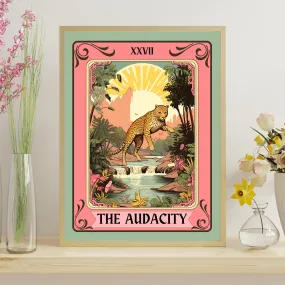 The Audacity Tarot Card - Leopard Wall Art Boho - Cheetah Wall Art - The Audacity Print - The Audacity Poster - Tarot Wall Art -