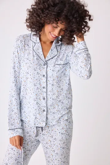 The Wild Dreams Modal Floral Leopard PJ Set